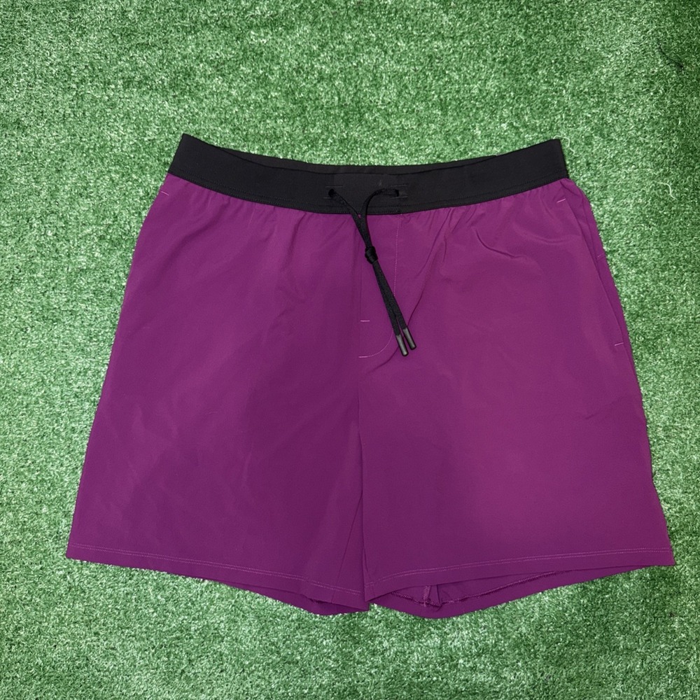 VRST Men's 7" Elevate Unlined Shorts Lrg Purple New‎ Gym Drawstring